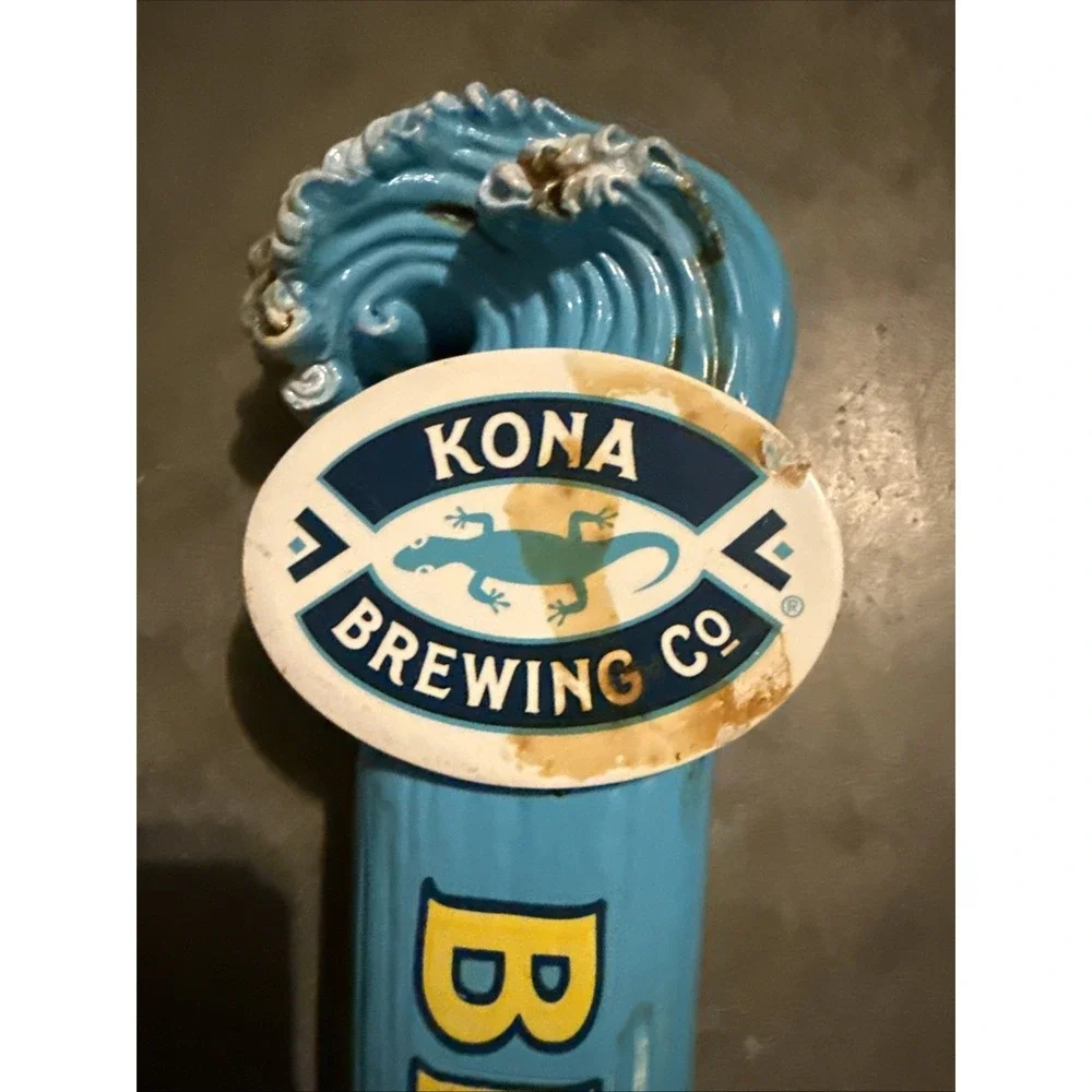 Kona Brewing CO. Beer Tap Handle Big Wave Blue 11.5